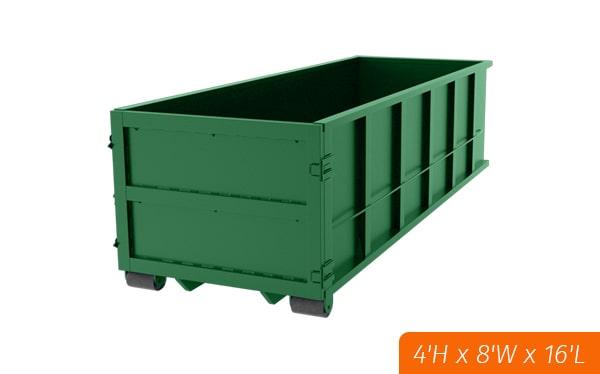 most rental companies offer rental periods ranging from 3 to 10 days for their fifteen-yard dumpsters